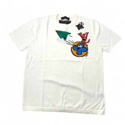 🎨 Louis Vuitton Cartoon Patch Tee – Playful Luxury in Motion 💥
