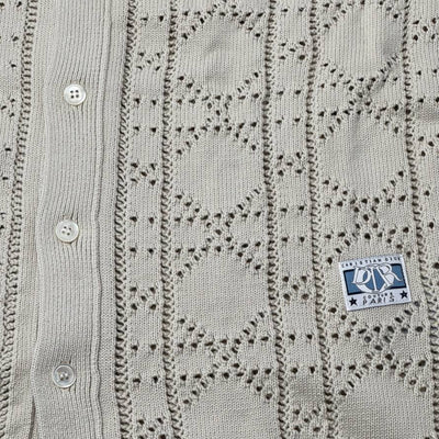 Dior Beige Crochet Knit Shirt – Soft Texture, Subtle Luxury