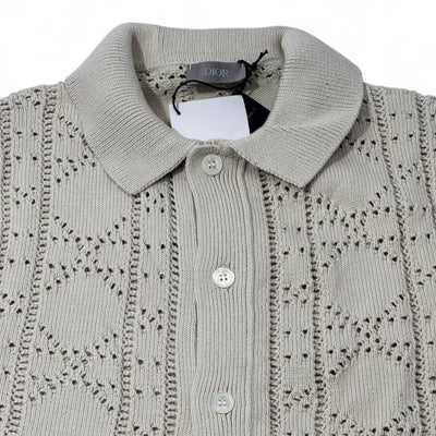Dior Beige Crochet Knit Shirt – Soft Texture, Subtle Luxury