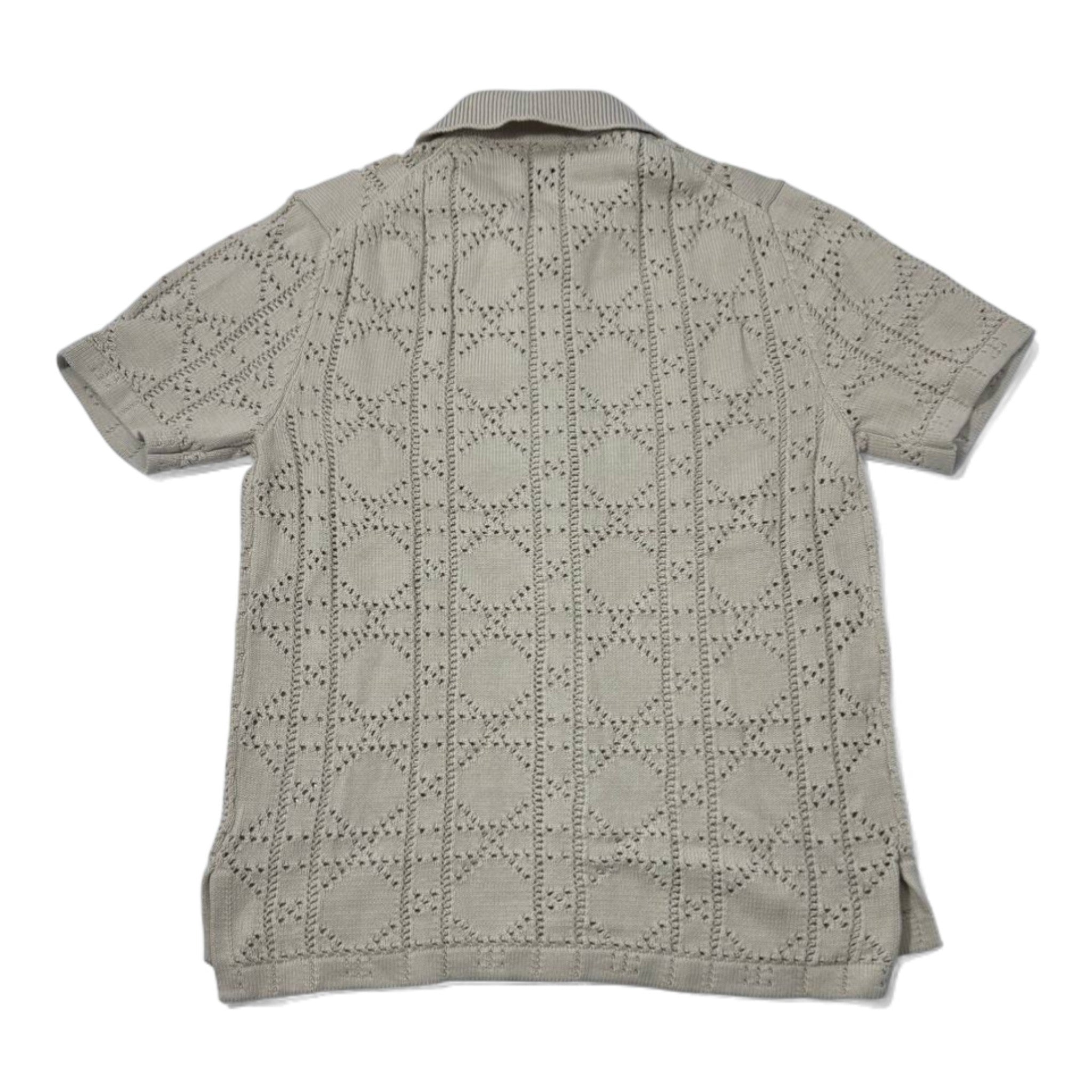 🌾 Dior Beige Crochet Knit Shirt – Soft Texture, Subtle Luxury 🤎