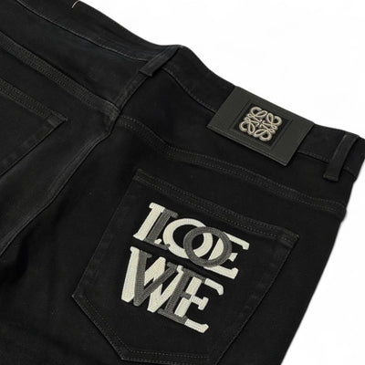 LOEWE Black Slim Denim Jeans – Sculpted Elegance in Motion