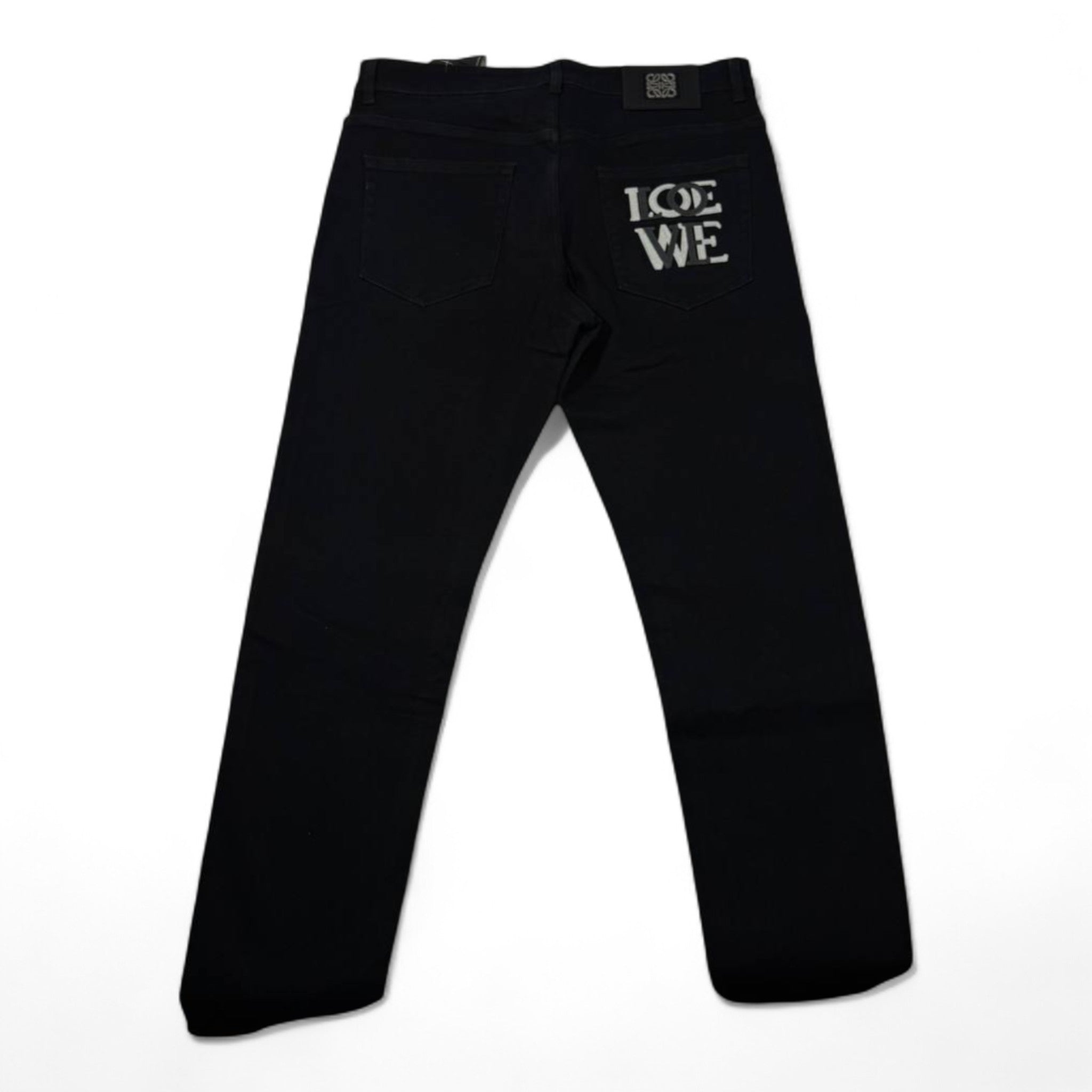 🖤 LOEWE Black Slim Denim Jeans – Sculpted Elegance in Motion 🧵