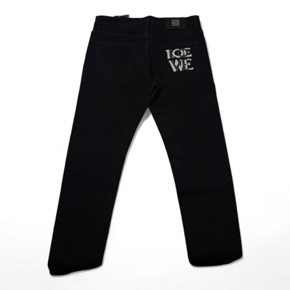 🖤 LOEWE Black Slim Denim Jeans – Sculpted Elegance in Motion 🧵