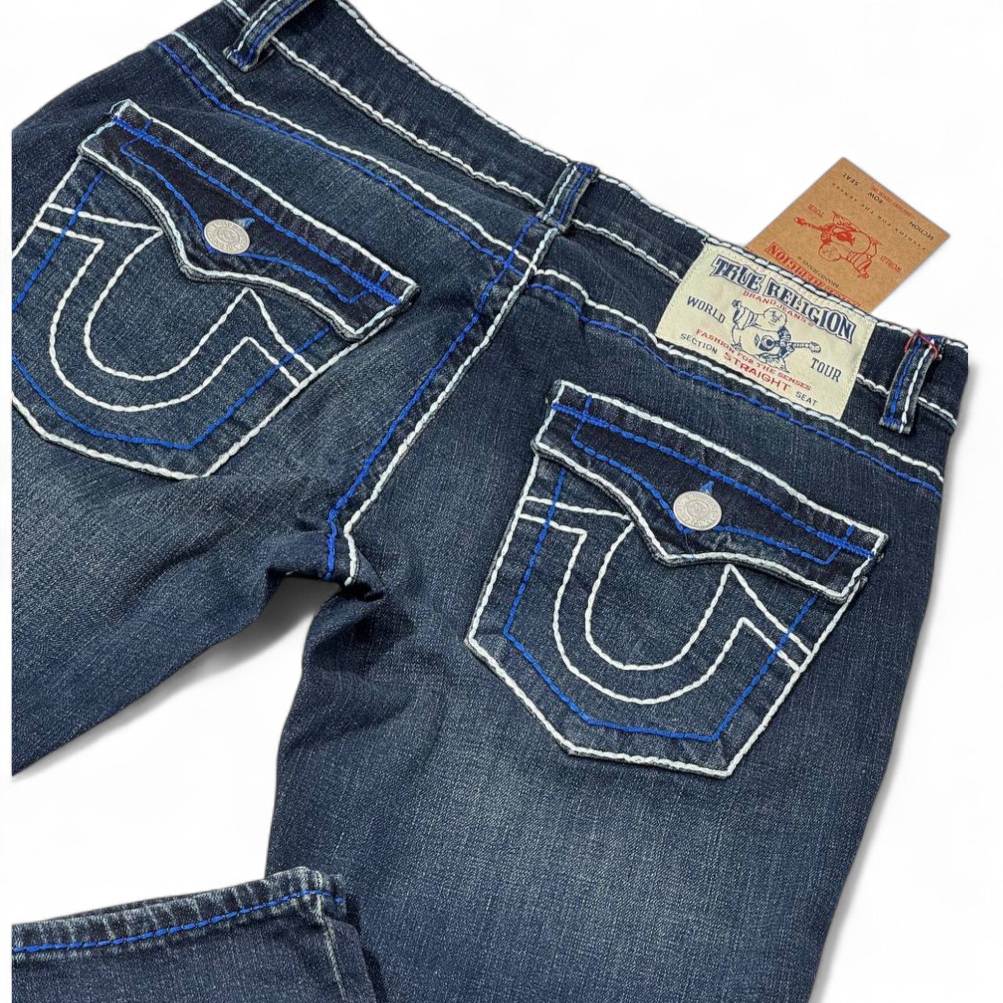🔵 True Religion Super T Jeans – Iconic Stitch, Legendary Fit 💥