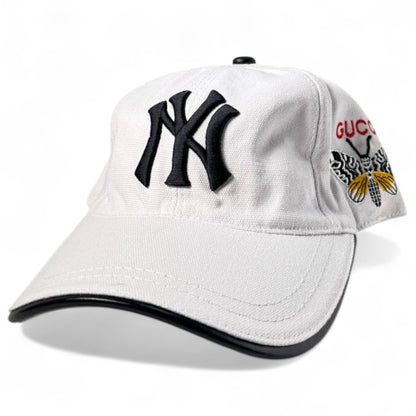 Gucci x New York Yankees White Baseball Cap – Luxury Collaboration Icon