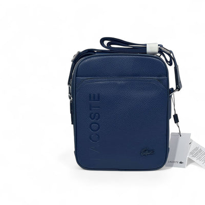 💙 Lacoste Navy Leather Crossbody Bag – Classic Elegance, Redefined