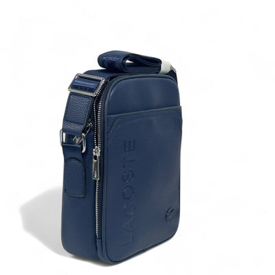 💙 Lacoste Navy Leather Crossbody Bag – Classic Elegance, Redefined