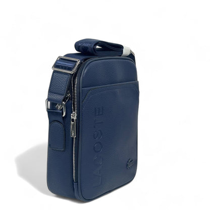 💙 Lacoste Navy Leather Crossbody Bag – Classic Elegance, Redefined