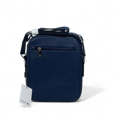 💙 Lacoste Navy Leather Crossbody Bag – Classic Elegance, Redefined