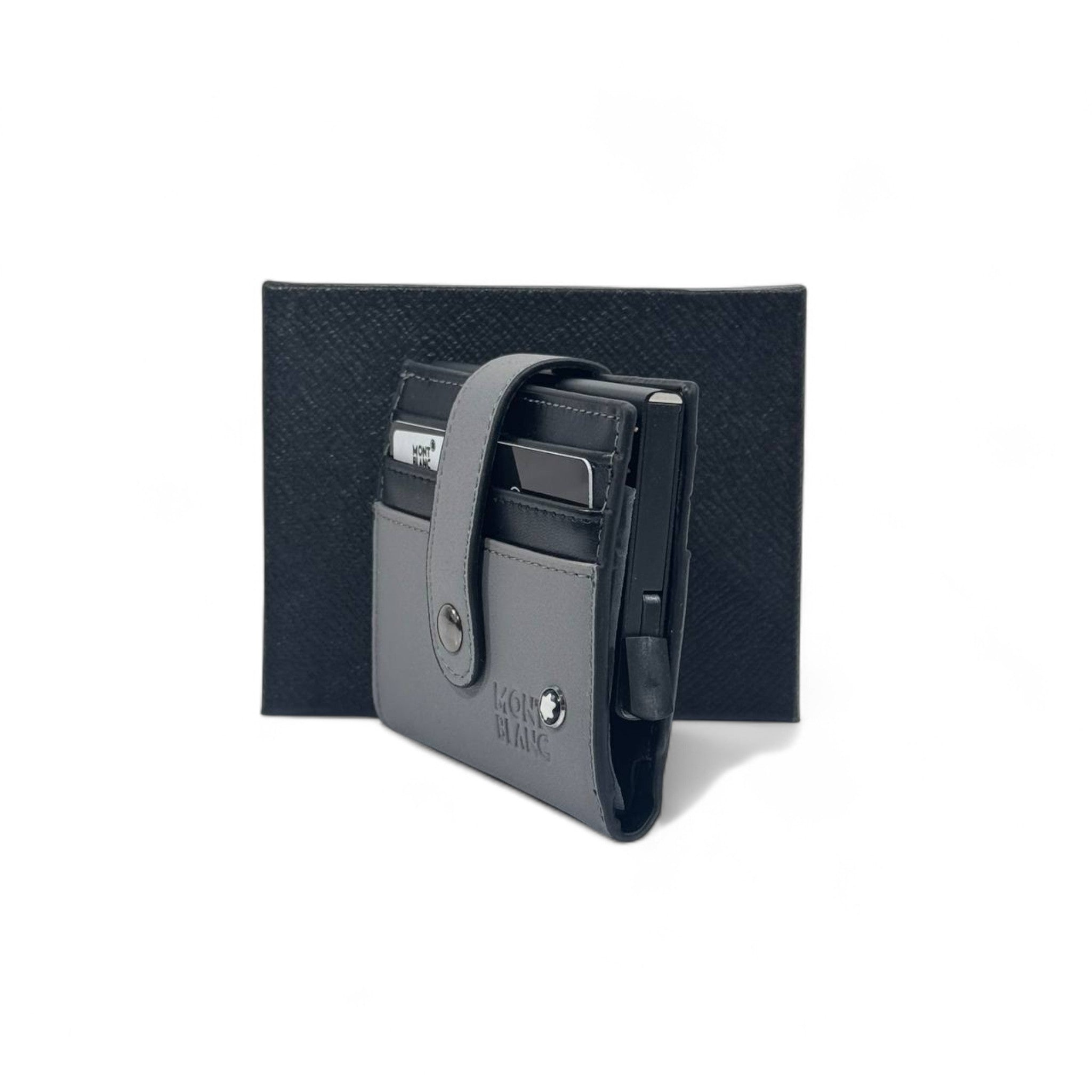 🩶 Montblanc Grey & Black Card Holder – Modern Luxury in Every Detail