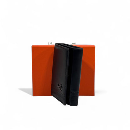 🖤 Hermès Black Leather Wallet – Parisian Craft, Timeless Grace