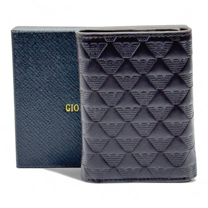 🤎 Giorgio Armani Brown Embossed Wallet – Distinctive Elegance, Italian Perfection