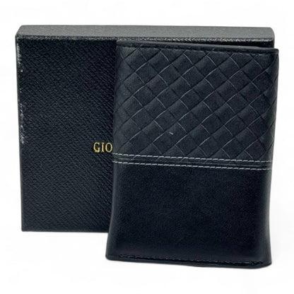 🖤 Giorgio Armani Woven Leather Wallet – Italian Texture, Timeless Taste