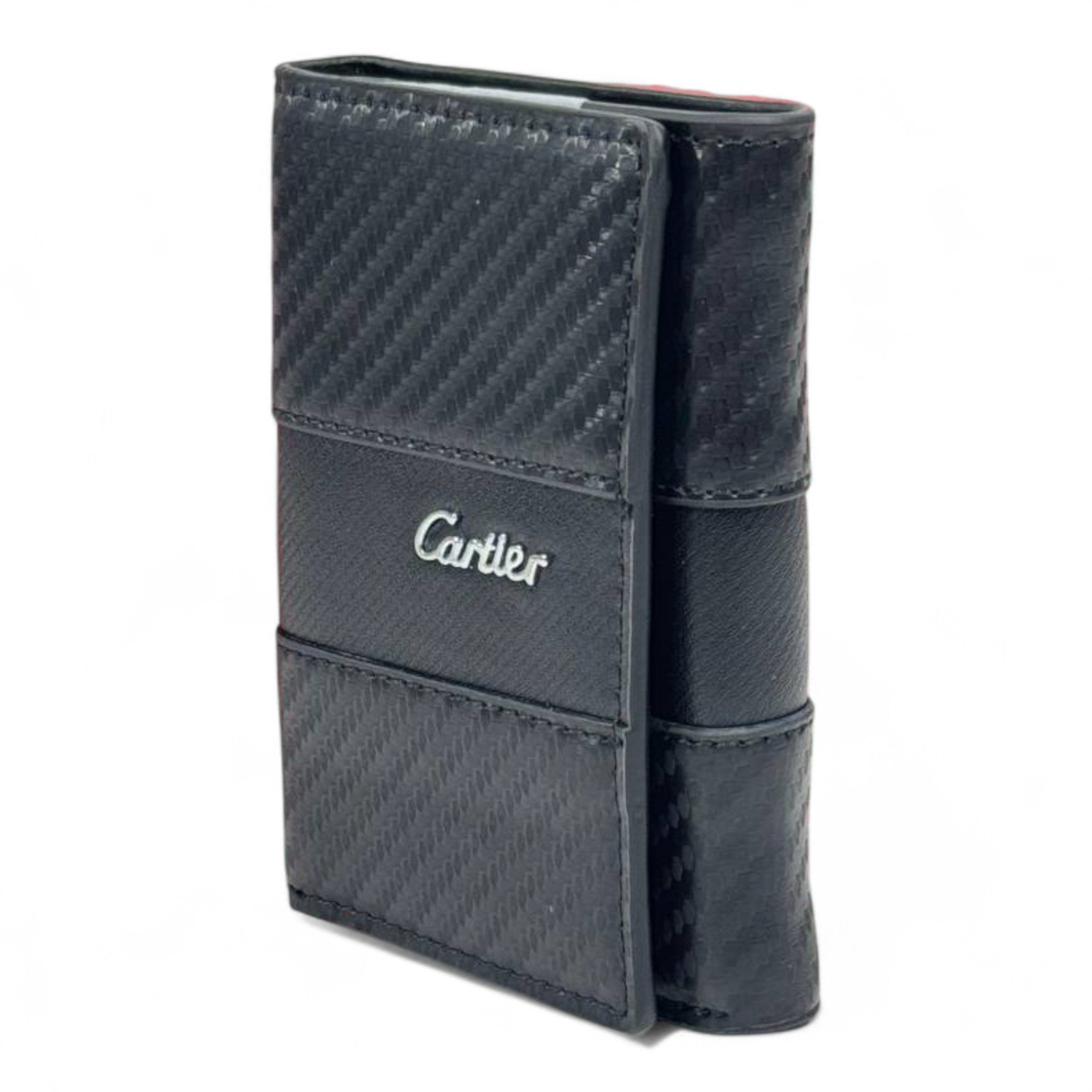 🖤 Cartier Carbon-Texture Wallet – Prestige in Every Detail