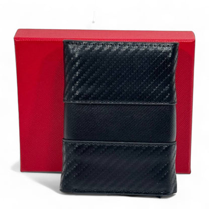 🖤 Cartier Carbon-Texture Wallet – Prestige in Every Detail