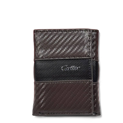 🤎 Cartier Carbon Brown Wallet – Bold Texture, Timeless Prestige