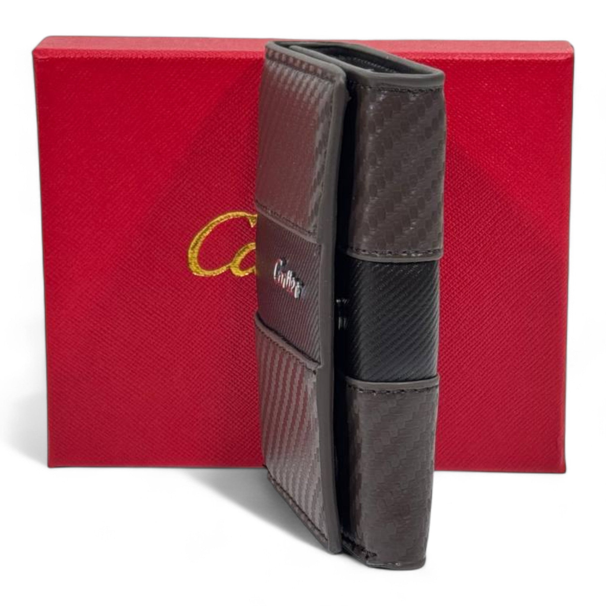 🤎 Cartier Carbon Brown Wallet – Bold Texture, Timeless Prestige