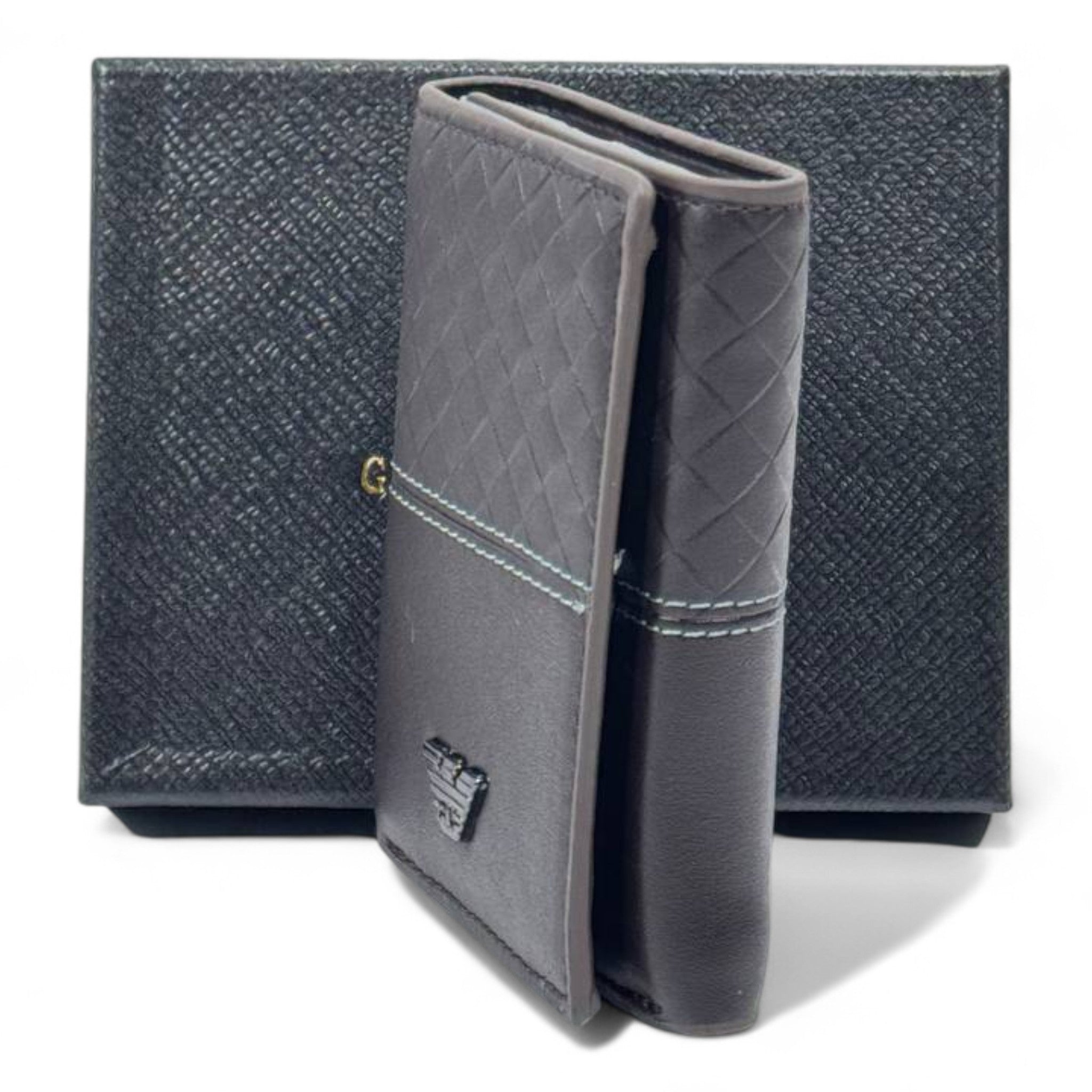 🤎 Giorgio Armani Brown Woven Wallet – Subtle Luxury, Italian Craftsmanship