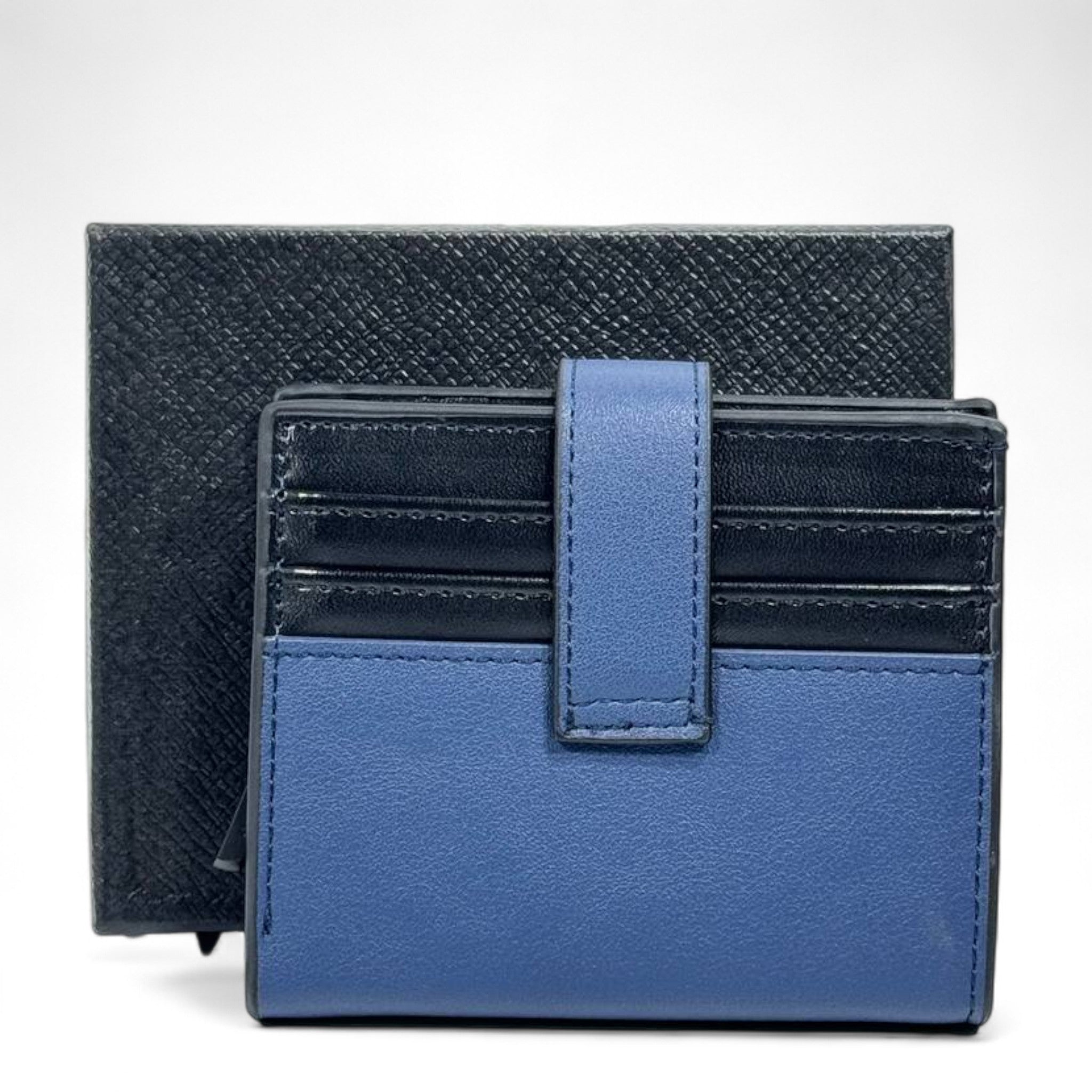 💙 Montblanc Blue Leather Wallet – Smart Design, Timeless Sophistication