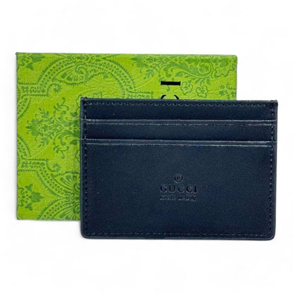 💚 Gucci Black & Gold Bee Card Holder – Classic Elegance with a Touch of Nature