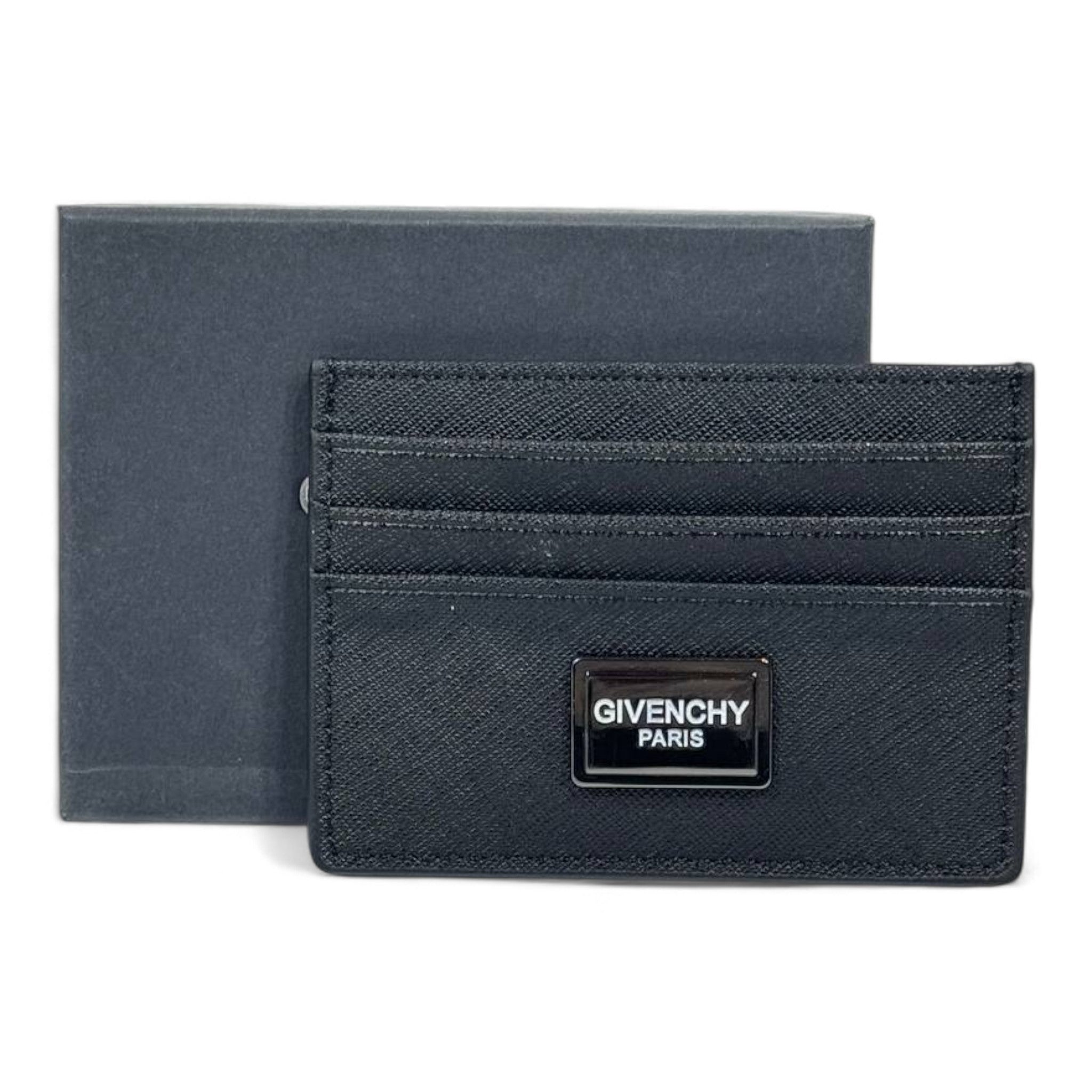 🖤 Givenchy Paris Black Leather Card Holder – Refined Elegance, Parisian Edge
