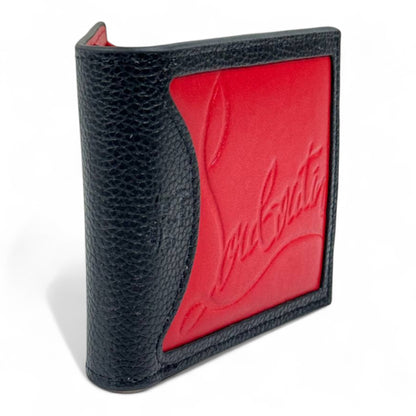 ❤️ Christian Louboutin Red & Black Leather Wallet – Signature Red Sole Elegance 🔥