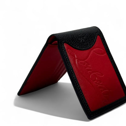 ❤️ Christian Louboutin Red & Black Leather Wallet – Signature Red Sole Elegance 🔥