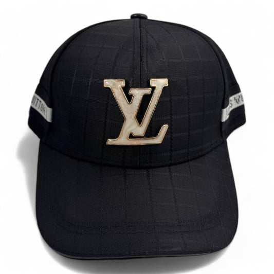 Louis Vuitton Black Baseball Cap with Iconic LV Logo