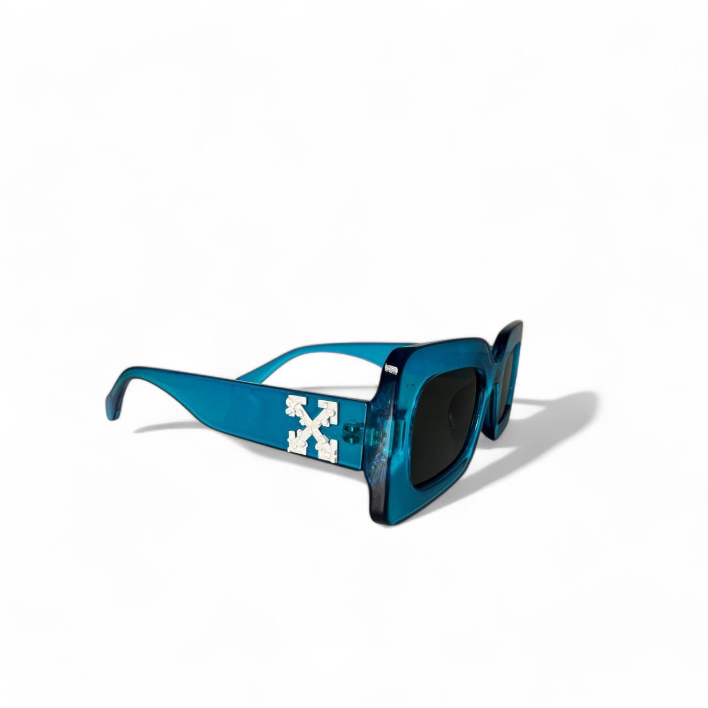 Off-White Oversized Blue Transparent Sunglasses