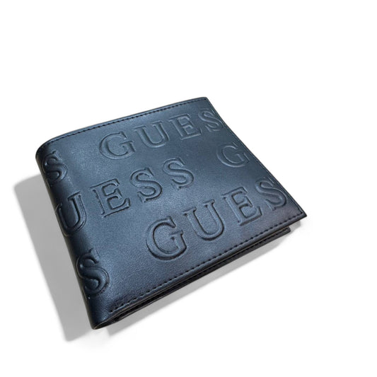 Sophisticated GUESS Wallet in Embossed Black Leather