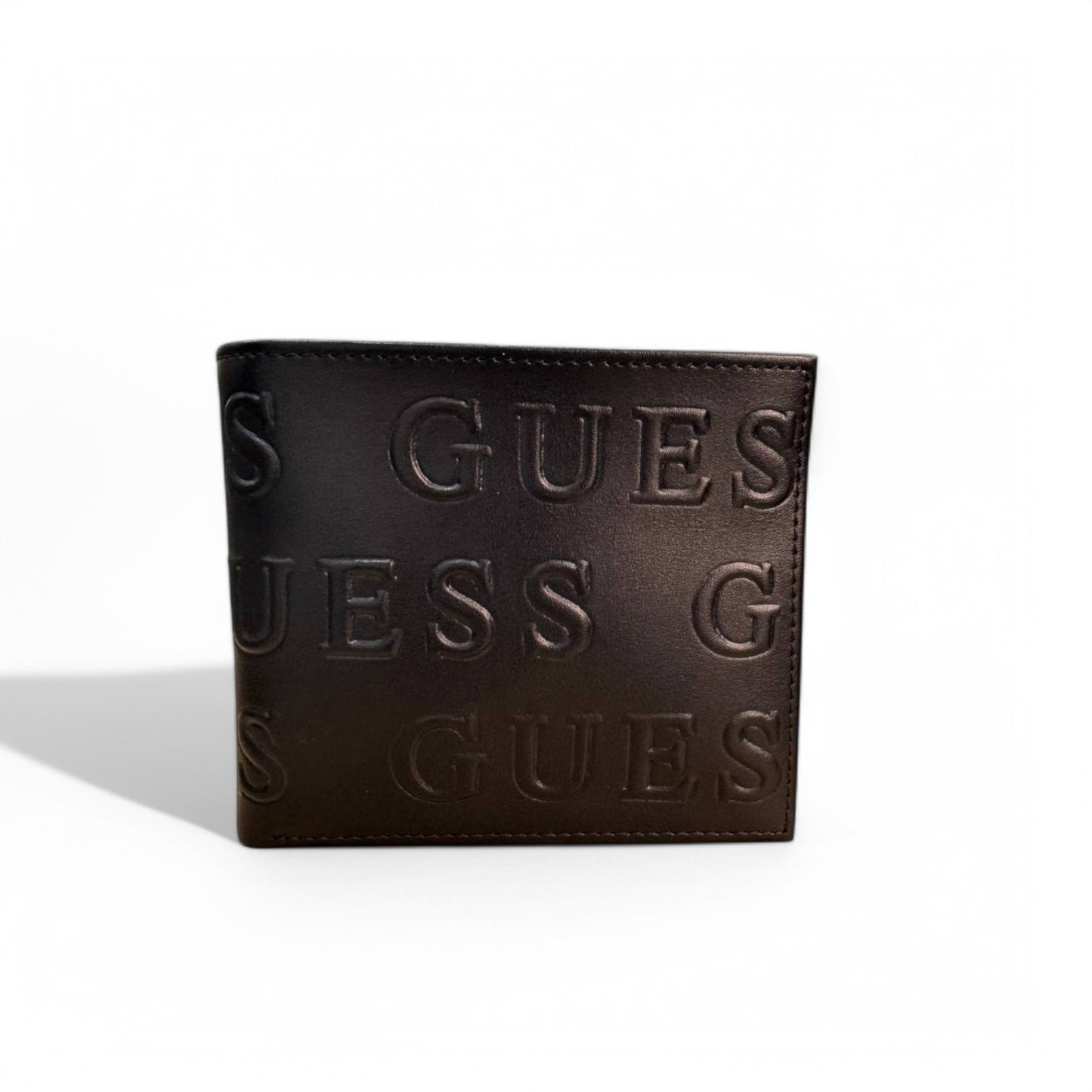 Sophisticated GUESS Wallet in Embossed Black Leather