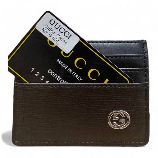 Gucci Premium Leather Card Holder – Coffee