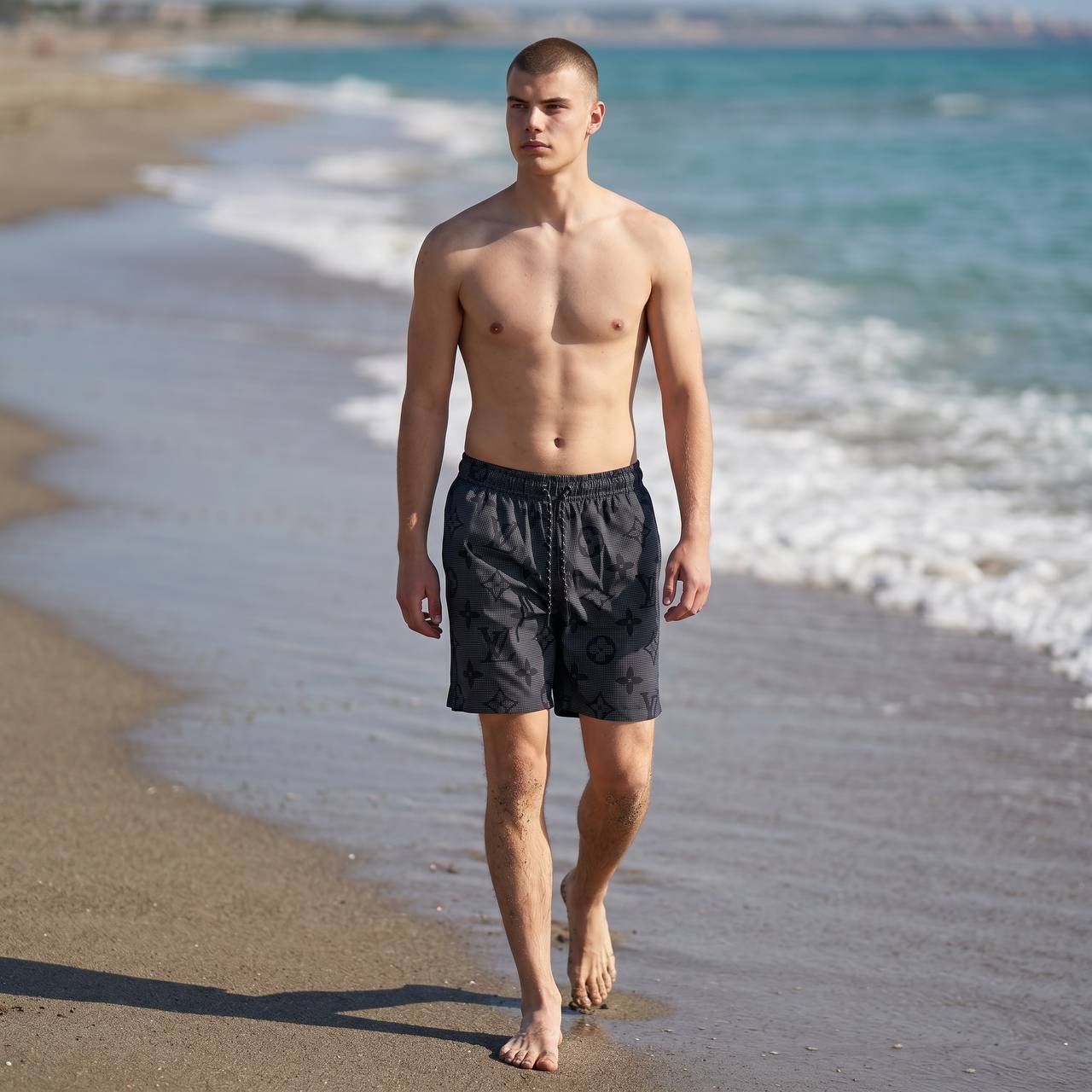 Louis Vuitton Eclipse Monogram Swim Shorts 🖤🌊