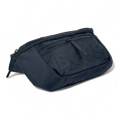BOSS Matte Black Waist Bag – Minimalist Edition 🖤 | Luxury Everyday Crossbody