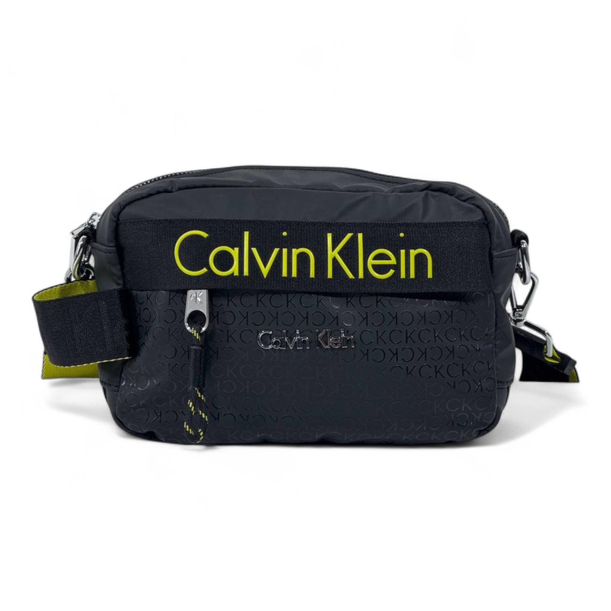 Calvin Klein Urban Crossbody Bag – Black & Neon Edition ⚡ | Modern Street Luxury