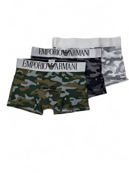 Emporio Armani Camo Boxer Set (3 Pieces) 🪶 | Elite Comfort & Modern Edge