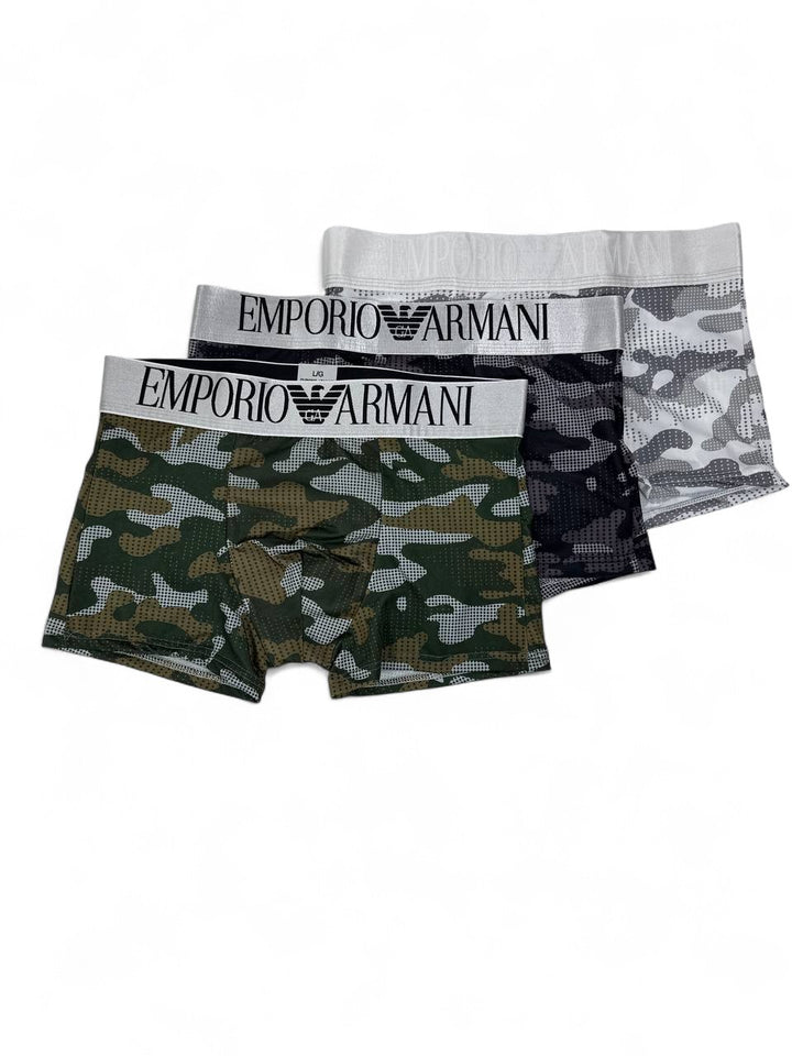 Emporio Armani Camo Boxer Set (3 Pieces) 🪶 | Elite Comfort & Modern Edge