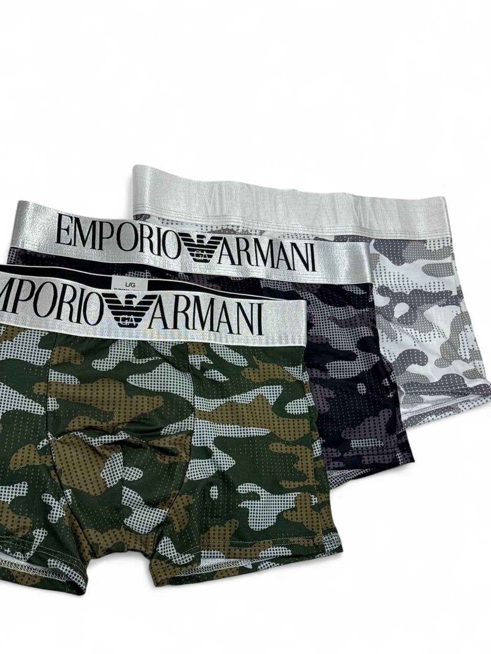 Emporio Armani Camo Boxer Set (3 Pieces) 🪶 | Elite Comfort & Modern Edge