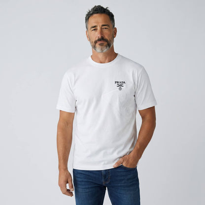 Prada Milano Signature Embossed Tee 🤍✨