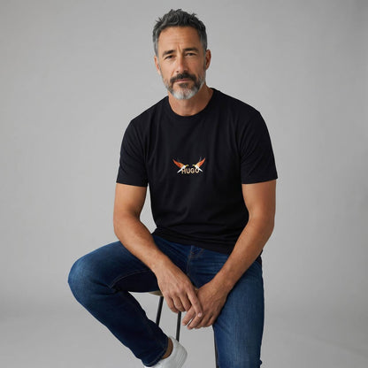 HUGO Minimal Eagle Logo Tee – Black Edition 🖤🦅