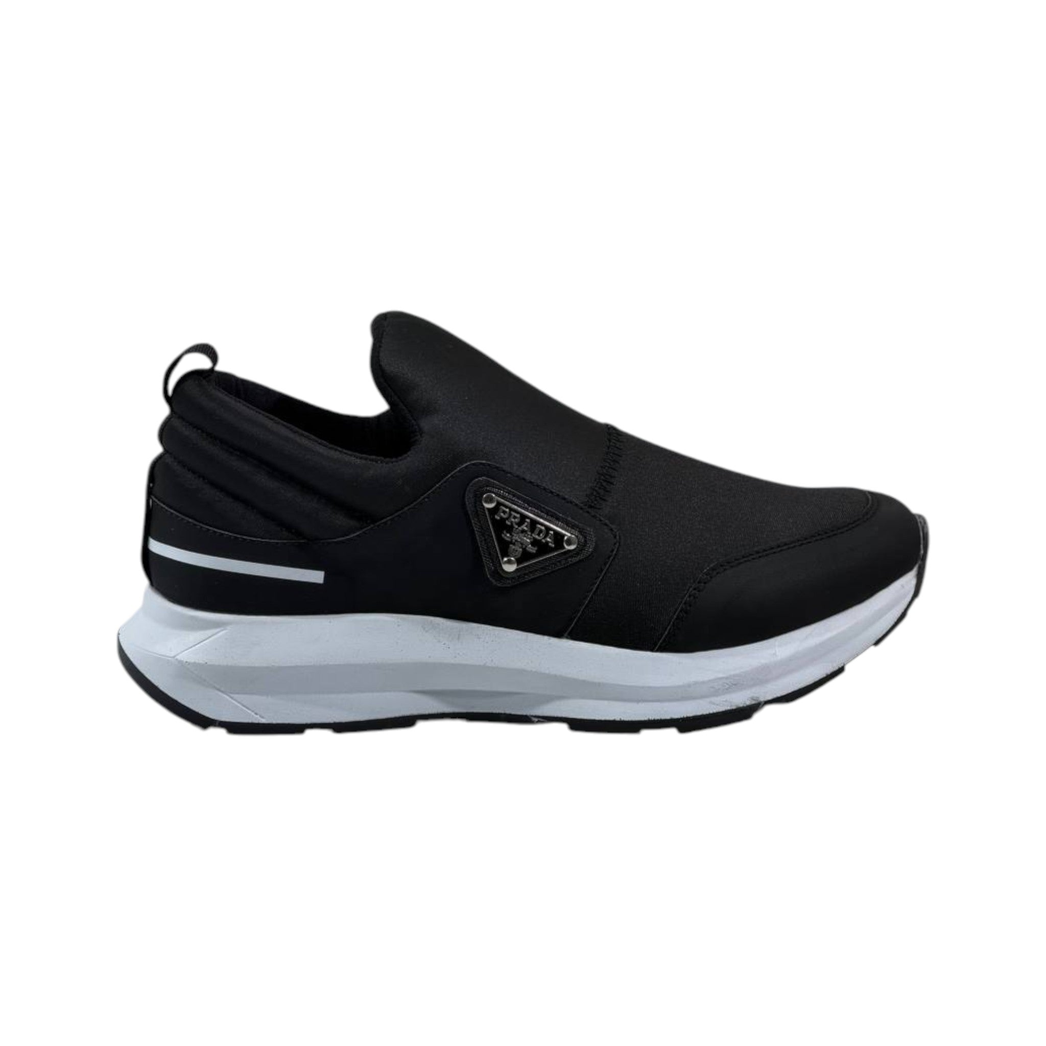 Prada Milano Slip-On Luxury Sneakers ⚫⚪