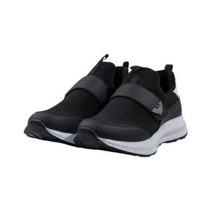 Emporio Armani Ribbed Slip-On Sneakers ⚫⚪