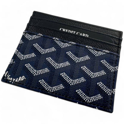 Goyard Navy Blue Monogram Card Holder