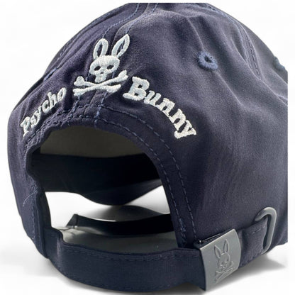 Psycho Bunny Skull Embroidered Cap - Navy