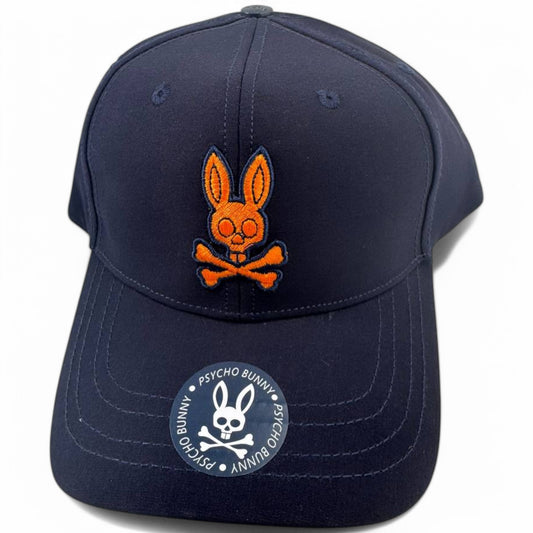 Psycho Bunny Skull Embroidered Cap - Navy