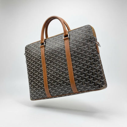 Goyard-Inspired Monogram Business Travel Bag 💼✨ | Luxury Executive Briefcase