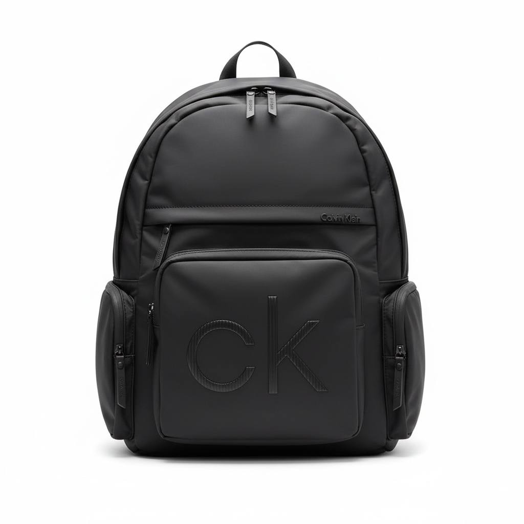 Calvin Klein Black Logo Backpack – Premium Urban Laptop Bag 🎒🖤 | CK Minimal Edition