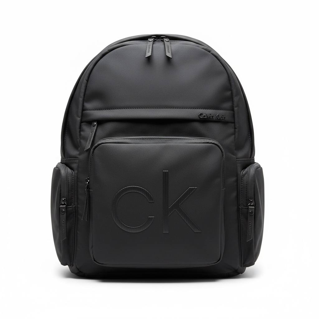 Calvin Klein Black Logo Backpack – Premium Urban Laptop Bag 🎒🖤 | CK Minimal Edition