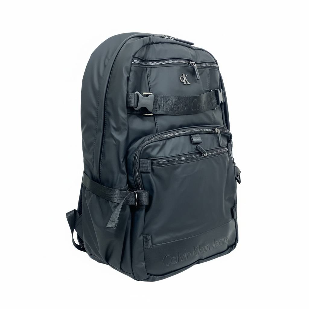 Calvin Klein Jeans Utility Backpack – Black Multi-Pocket Laptop Bag 🎒🔥 | Urban Tech Edition