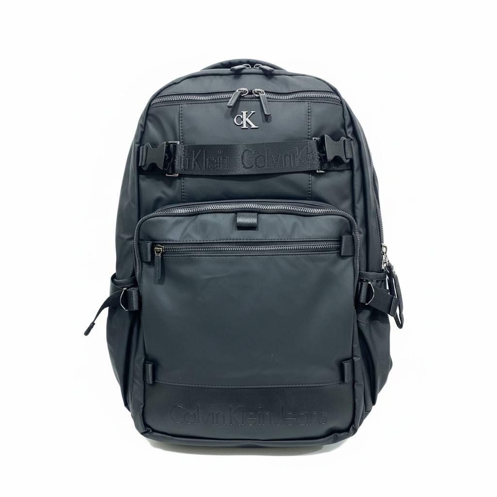 Calvin Klein Jeans Utility Backpack – Black Multi-Pocket Laptop Bag 🎒🔥 | Urban Tech Edition